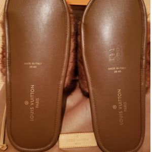 LV Mink Mules Slipper